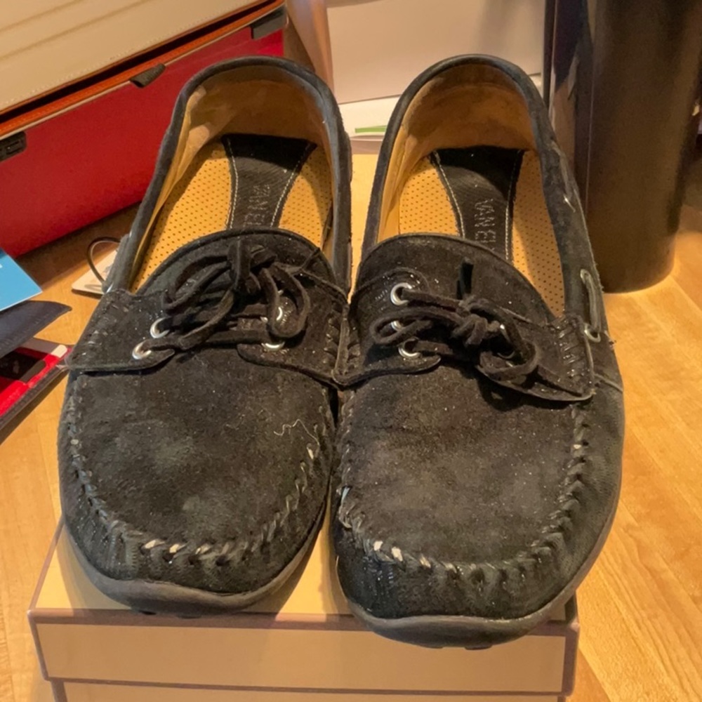 Black suede